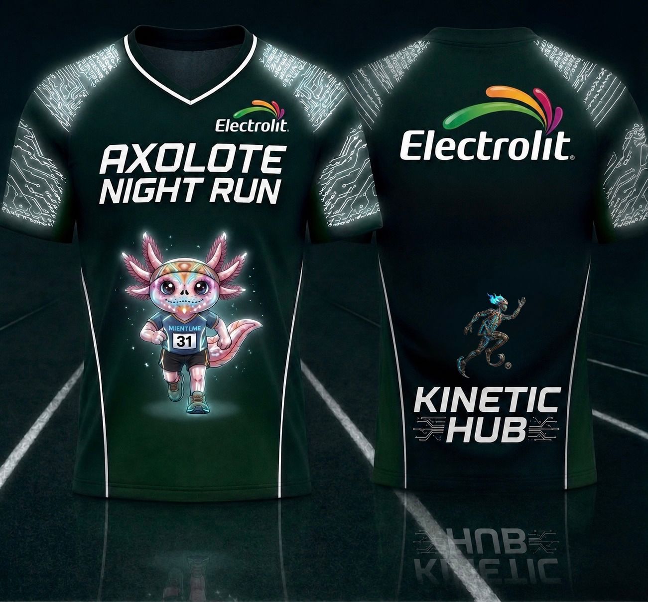 Playera oficial Axolote Night Run
