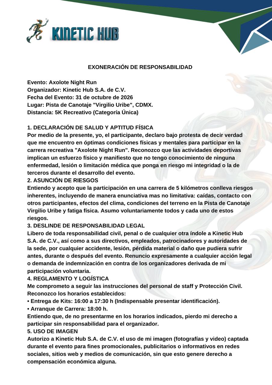 Documento legal del evento, página 1